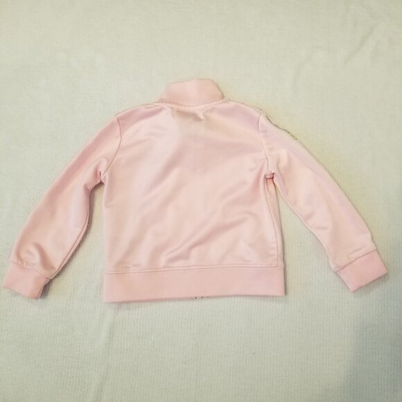 Nike Pink Baby Girl Zip up Sweater Heart Trim Track Suit Toddler 18 Months - Picture 4 of 7